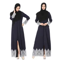 

New Design Islam Women Abaya Long Style Lace Muslim Coat Dress Turkey Islamic Clothing