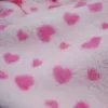 Warp Knitting Plush Hearts Printed Coral Fleece Fabric Warmth Keep sale fleece