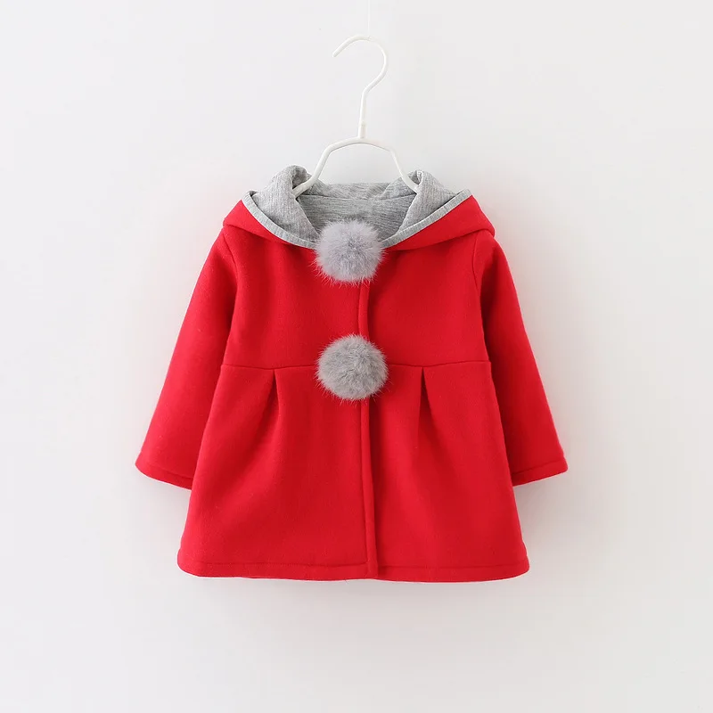 

New Coat Design Fancy Child Red Color Warm Garment Coats For Little Girl, As picture;or your request pms color