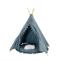 

2019 best selling products Pet up teepee tent bed nest dog cat house small medium supplies washable autumn winter villa china