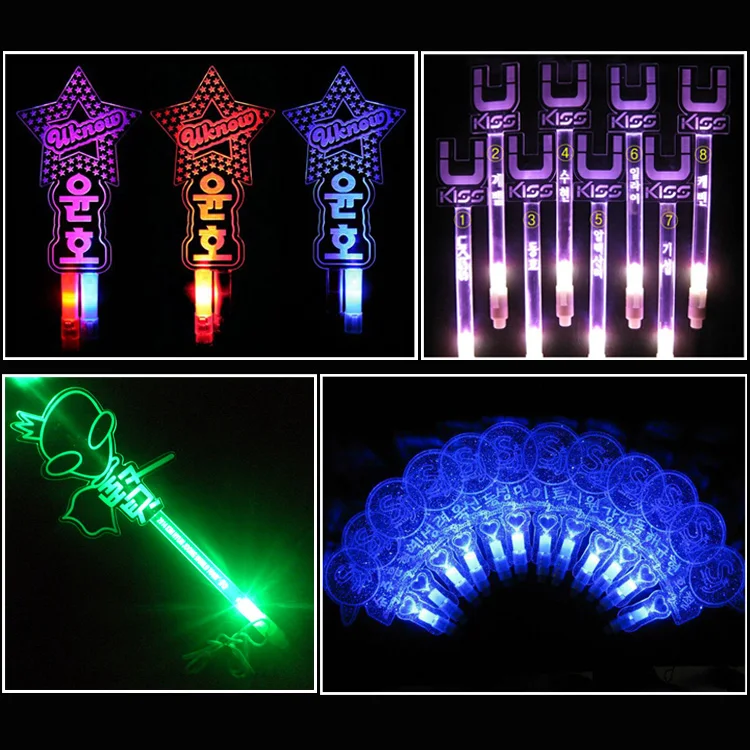 T-worthy Cheap Party Cheer Custom Print Light Stick Led Glow Stick Kpop ...