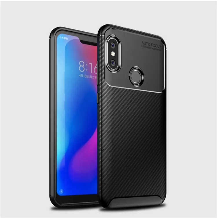 

Wholesale Mobile Phone Cover For Xiaomi Redmi Note 6 Pro Shockproof Phone Case Tpu Carbon Fiber, 3 colors