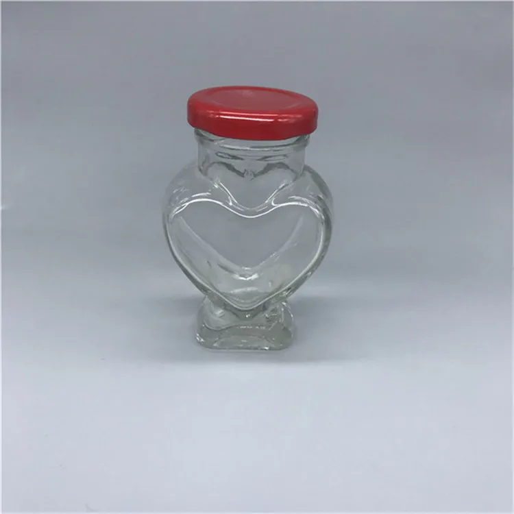 Mini Pedestal Heart Shaped Wedding Decorative Glass Candy Jars