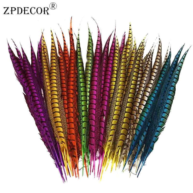 
ZPDECOR 60-70 cm 50 PCS/Pack Lady Amherst pheasant tail feathers For Festive Party Supplies 