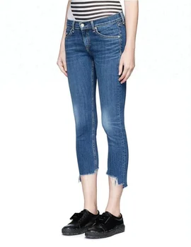 womens jeans with frayed hem