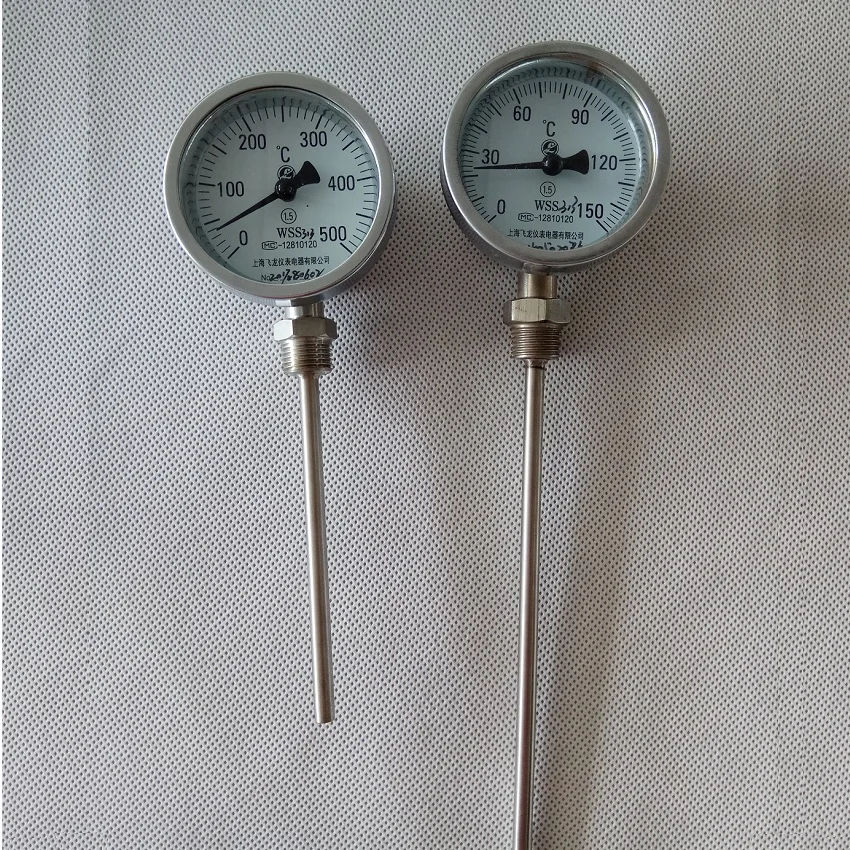 Industrial Temperature Gauge 60mm Dial Wss Radial Bimetal Thermometer Buy Bimetal Thermometer