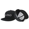 Blank baseball cap flat bill custom plain snapback hats wholesale