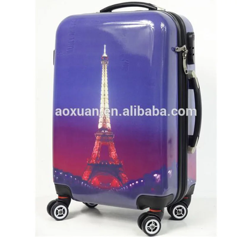 eiffel tower hard shell luggage