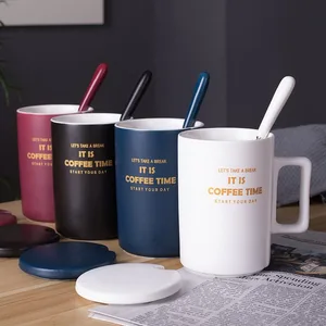 Image of Luxury design high quality office wholesale gold ceramic / golen handle mug