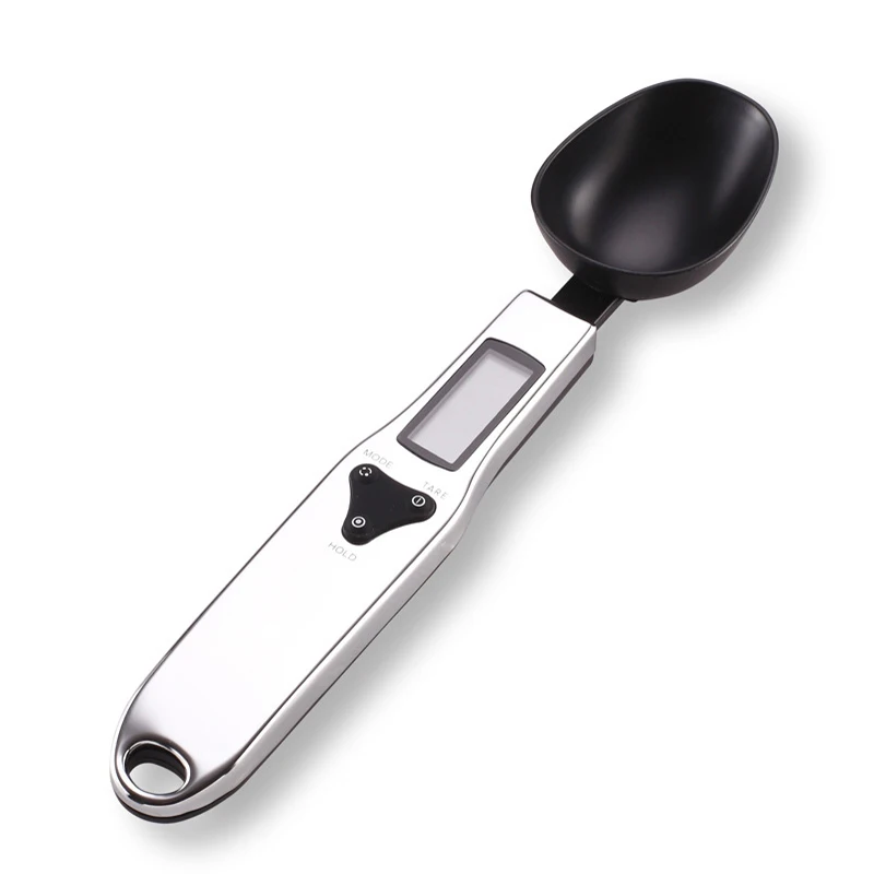 

Smart Gadgets LED Digital Portable Measure Spoon Milk Powder Medicine Scale Spoon Household Weight Scale precise Measuring Tool, Silver and black