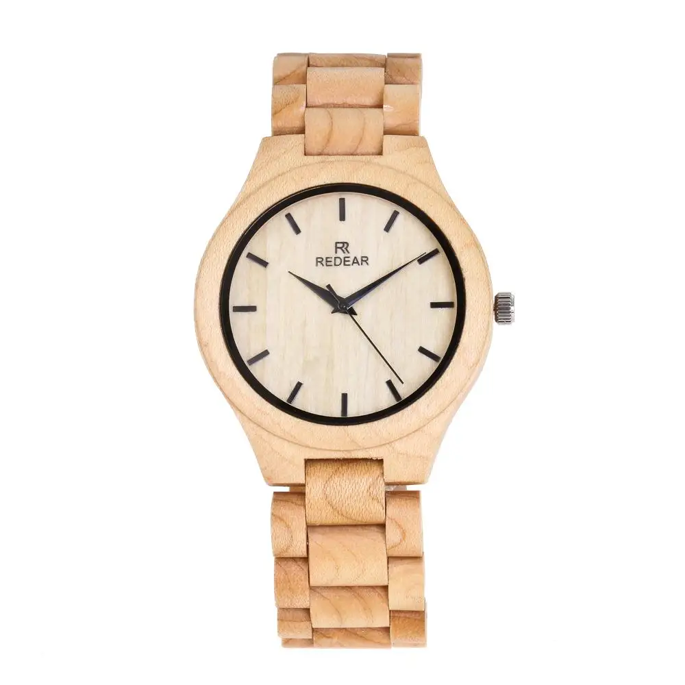 

Quartz Movement Maple Stock wholesale custom bamboo Wood Watch, As your option