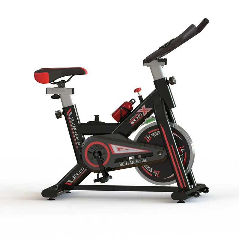 Indoor Cycling Spinning Bike Stationary Bicycle with 15lbs Flywheel, Pulse Rate Sensors, LCD Display and Holder