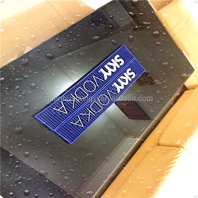 
OEM 3D Logo Soft PVC Custom PVC Bar Mat for Beer or Drink Promotion 
