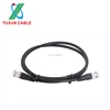 Black/White PVC Jacket CCTV Cable, Male To Male BNC Connector RG59 Patch Cable