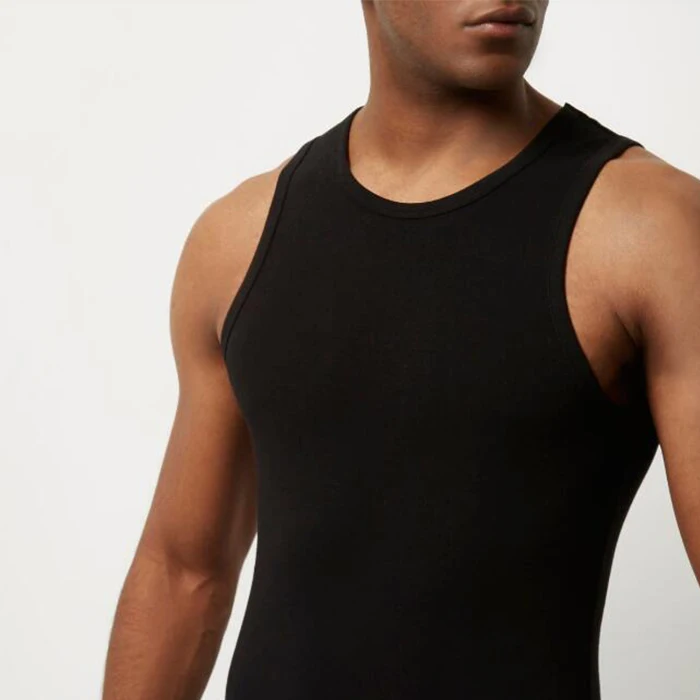 
Wholesale Custom Logo Sports Plain Gym Running Stringer Muscle Sleeveless Fitness Mens Tank Top in Bulk 