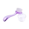 Popular Plastic Circle Handle Nail Cleaning Brush / Nail Dust Clean Brush