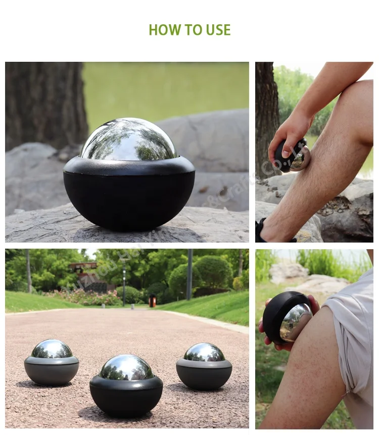 Cryo Ball Stainless Steel Cold Massage Roller Ball Ice Cold Roller Heat