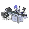 Gosunm full automatic sausage,salame,ham Automatic horizontal labeling machine with hoister device
