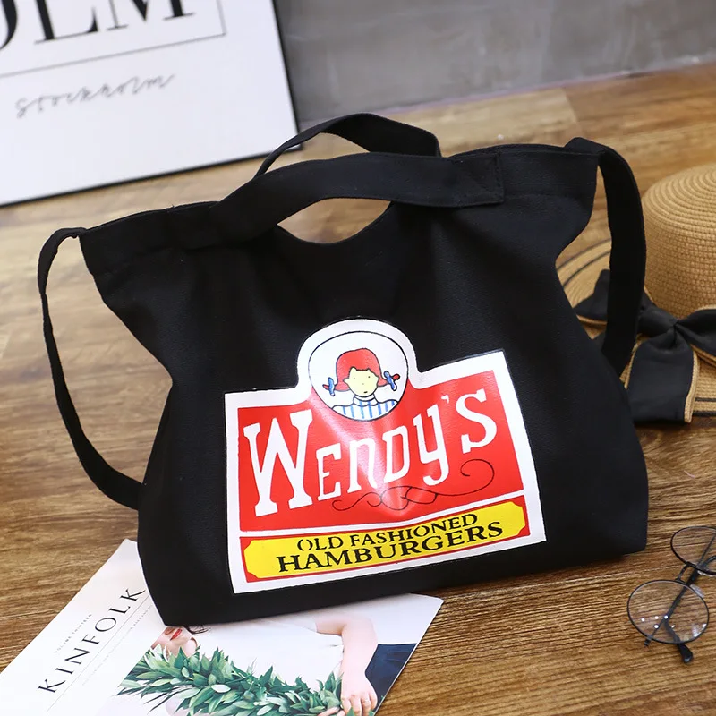 Reusable 12oz cotton canvas tote bag with zipper canvas bag for women