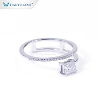 

tianyu gems fashion jewelry wholesale irregular 925 silver gold plated moissanite ring for women
