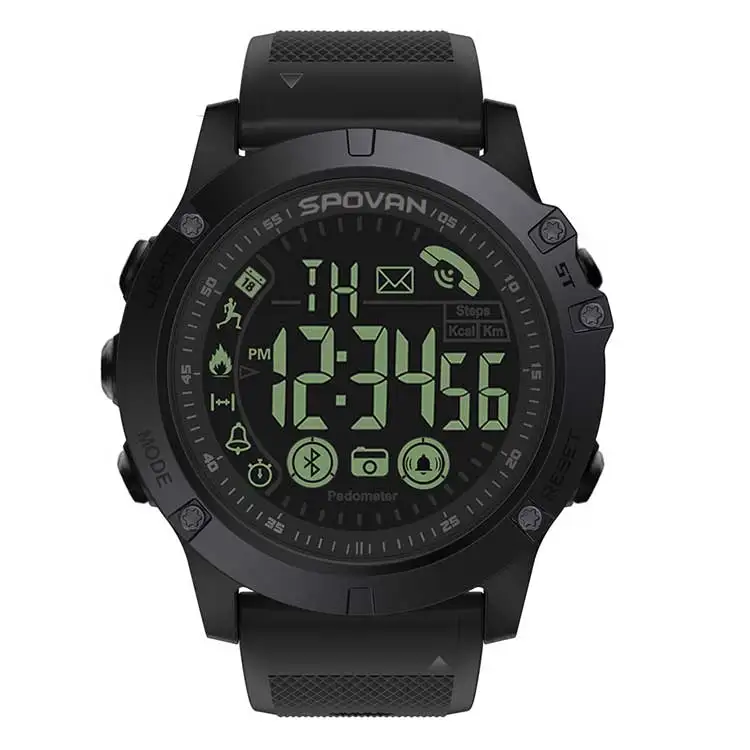 Spovan Hot Selling Fashion Waterproof Outdoor Mens 3D Pedometer Sport Watch