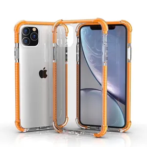 For Iphone 11Case Crystal Hybrid Bumper Clear Hard Acrylic Back Transparent  shock proof Phone Cases