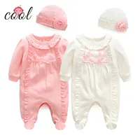 

2019 One Piece baby Jumpsuit 100% Cotton princess Girls onesie For 3-6 Month Baby