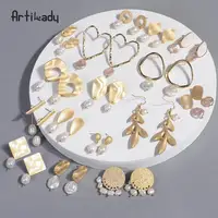 

Artilday korean earrings wholesale Gold Dangle Freshwater baroque pearl stud earrings for women girls birthday Christmas gifts