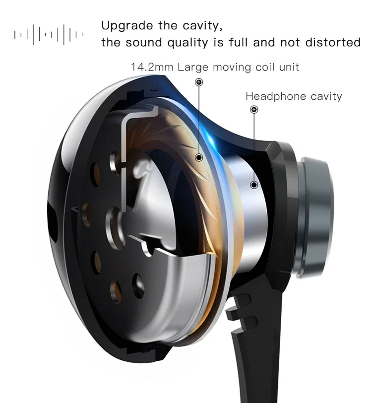 Drop Shopping Universal Hifi Microphone Headset Sport Stereo In-Ear Wired Mobile Earphone