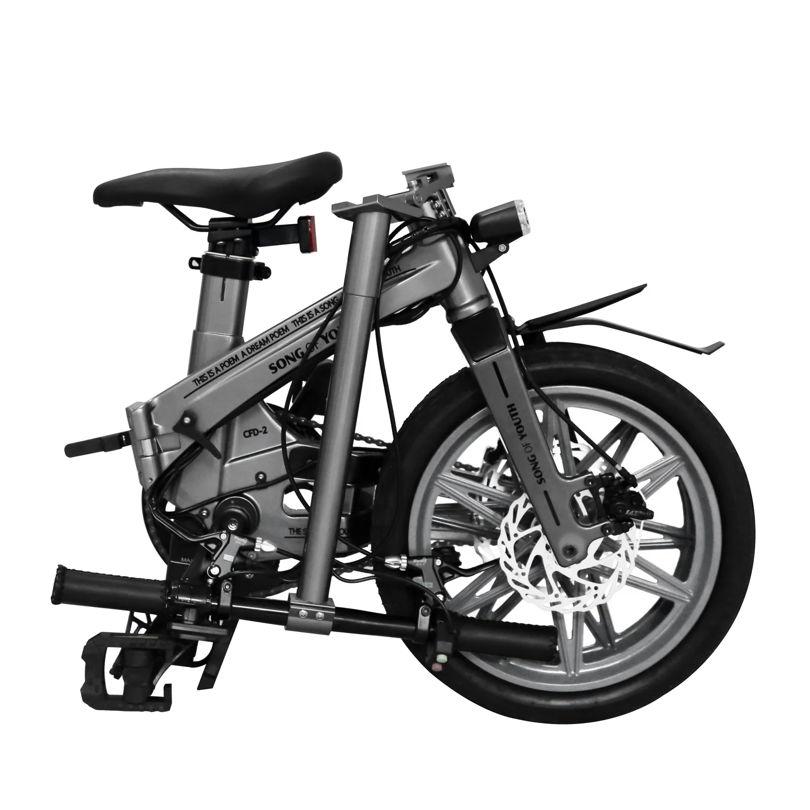 

2018 Hot Selling Foldable Light Folding Electric Bike With New Structure, Grey