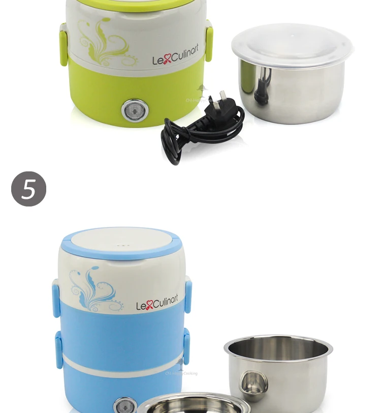 Portable Stainless Steel Electric Tiffin Lunch Box Plugin Usb Lunch