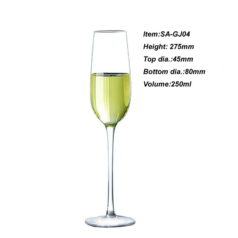 

lead free Crystal Champagne Flutes Designed Champagne Glasses Made, Transparent clear