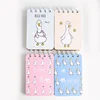 Student literary up and down page coils flip up A6 mini notebook