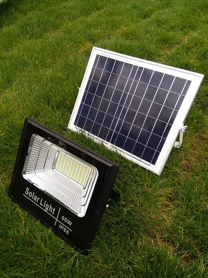 
60w 50w Outdoor Panel Rechargeable Security Sensor Solar Led Flood Light 