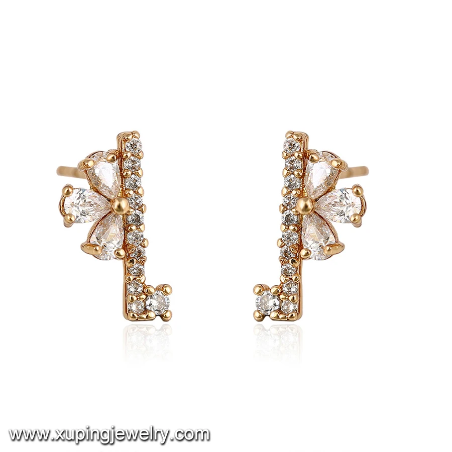 

93168 xuping luxury design high quality ancient royal style ladies charm stud earrings