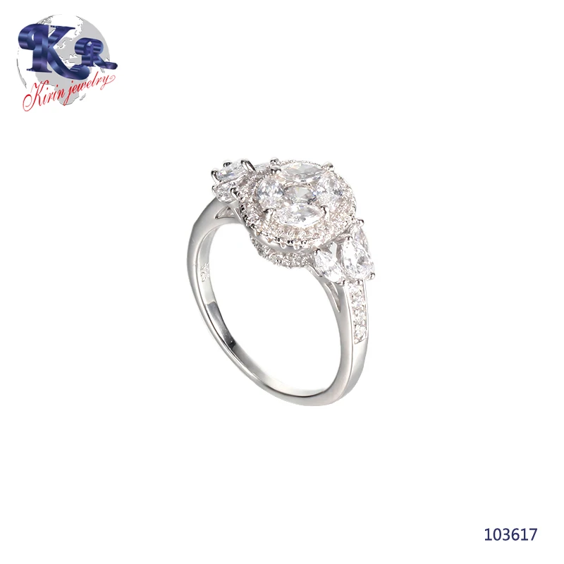 

18K Fashion Silver Diamond Big Rings Jewelry Type and Wedding Bands or Rings