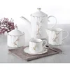 High Quality tea pot set fashion bone china 17pcs west tableware coffee set