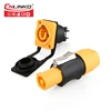 CNLINKO 3 pin Powercon Plug Socket Audio Connector, IP65 Waterproof Power Cable Connectors for Audio & Video