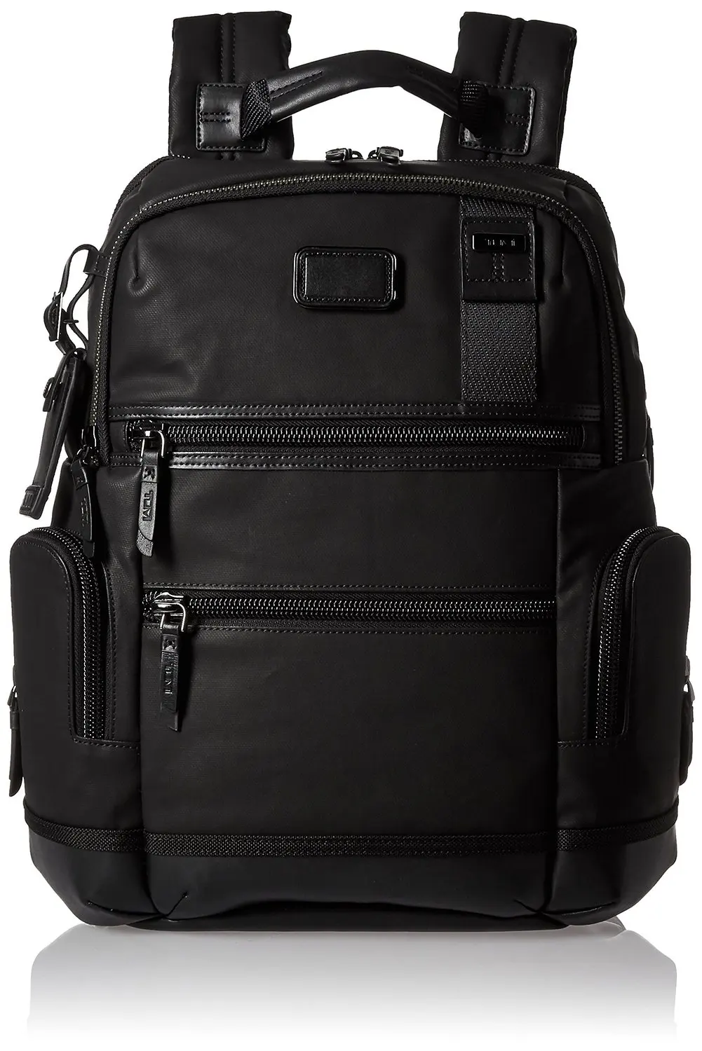 tumi alpha bravo knox leather backpack