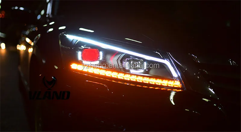 VLAND manufacturerfor Accord headlights 2008-2013 LED head light plug and play with sequeantial indicator and demon eye