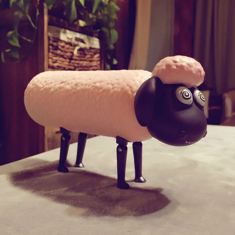 Cartoon Sheep Design Glass Water Bottle with Lids