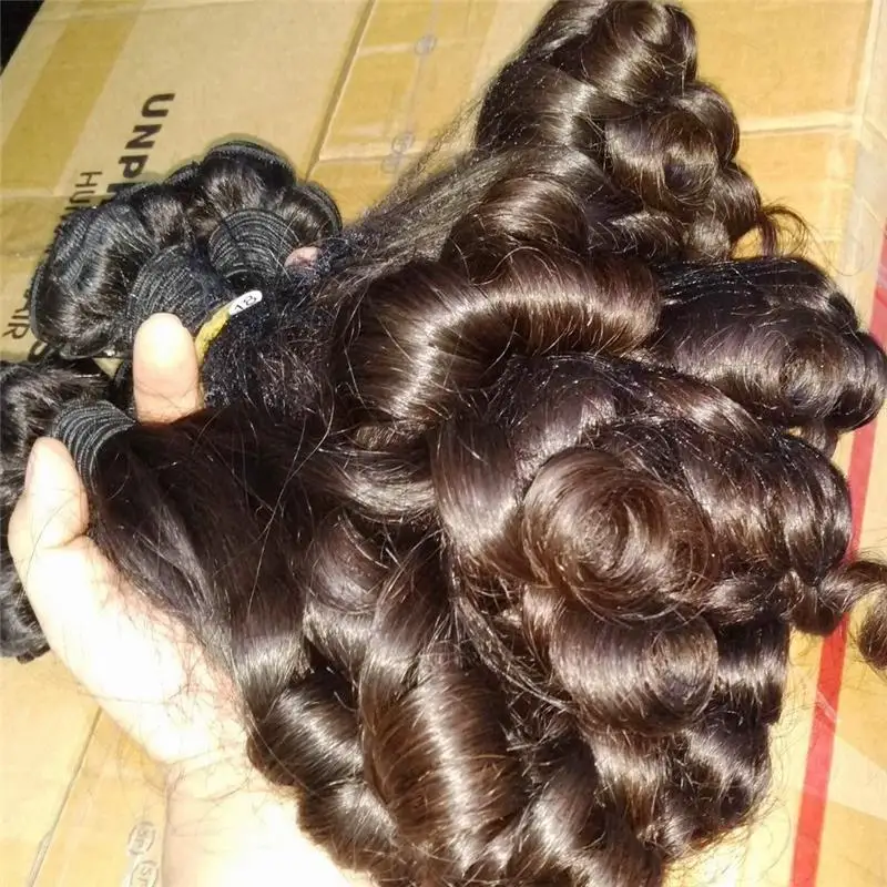 

Grade 10A Cambodian hair remy human hair fumi weft Double Drawn Wefts Weave Bundles