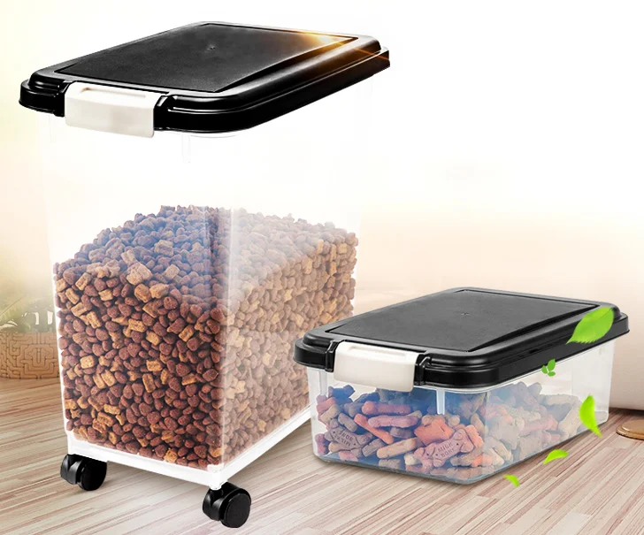 Cute Pet 3piece Food Grade Plastic Airtight Pet Food Storage Container