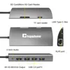 Ultra Slim 9 Port USB Extender Aluminum USB Hub with Individual On/Off Switches