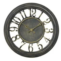 20" and 24" retro vintage iron wall clock decorative antique metal for living room bedroom office use