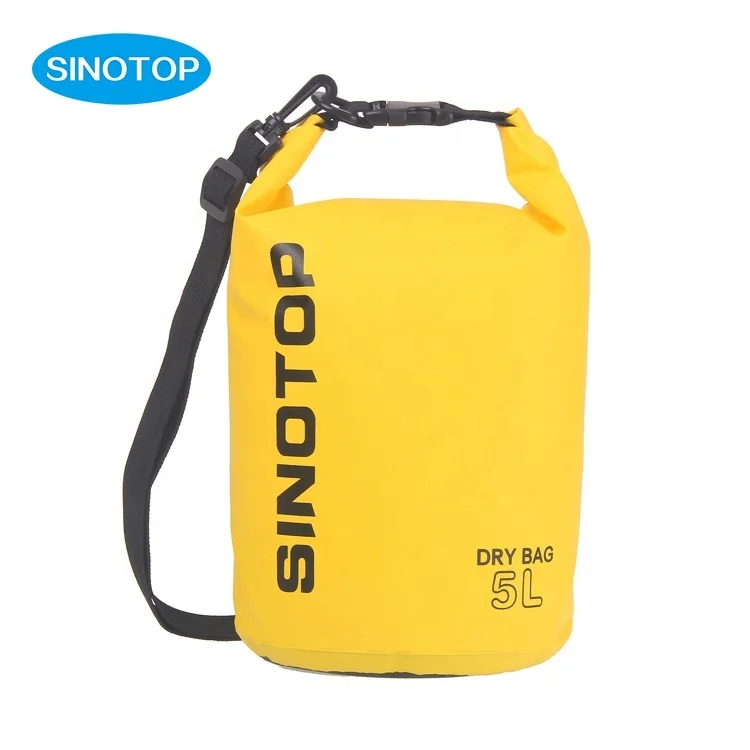 SINOTOP Factory Durable 5L 10L 20L PVC Tarpaulin Kayak Camping Waterproof Custom Dry Bag for Water Sport
