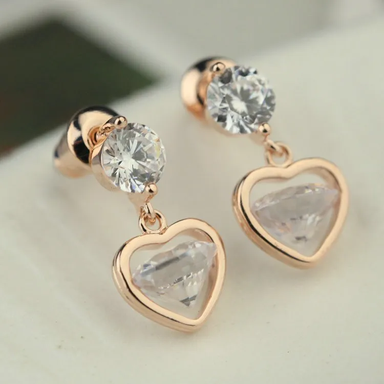 

2015 hot new product stud earrings with cubic zirconia, As picture