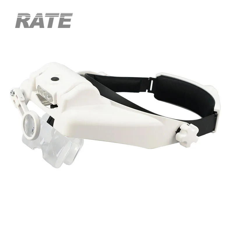 Headband Magnifier With 5 Replaceable lens Detachable LED Light