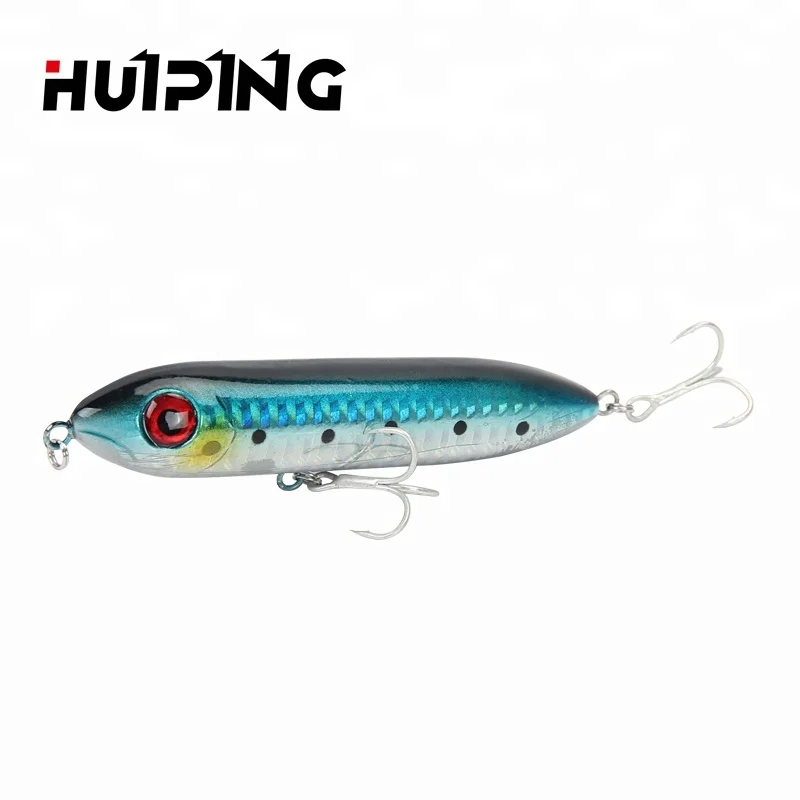 

HUIPING 100mm 14g Hard Plastic Floating Pencil Fishing Lure Topwater Lipless Bait PE017, 5 colors