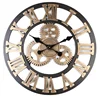 Wood Retro Antique Farmhouse Home Decor Decoration sweep mechanism large hands Gear Decorative Wall Clock
